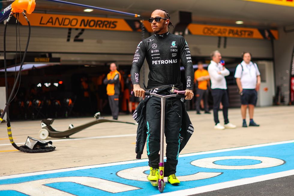Lewis Hamilton does not seem happy with the current Mercedes car