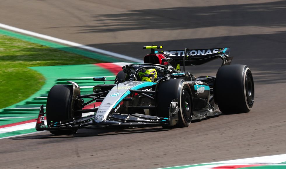 Lewis Hamilton finished ahead of George Russell