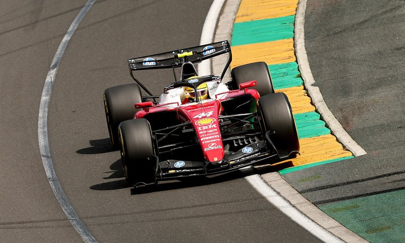 Lewis Hamilton finished fourth at the Australian Grand Prix, behind third-placed teammate Charles Leclerc