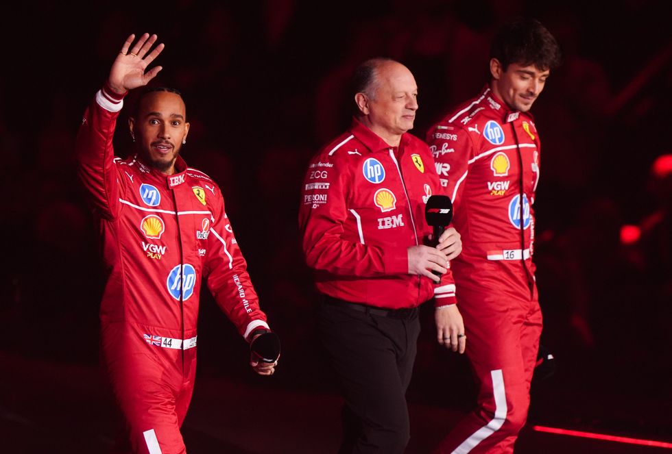 Lewis Hamilton, Fred Vasseur, Charles Leclerc