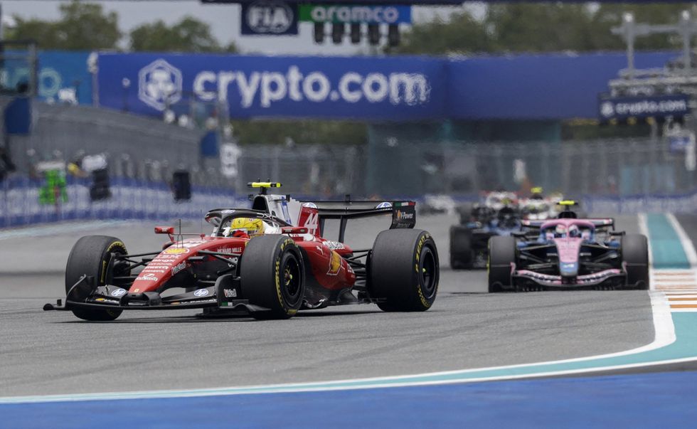 Lewis Hamilton is 49 points off the top of the table, occupied by Mercedes driver Kimi Antonelli