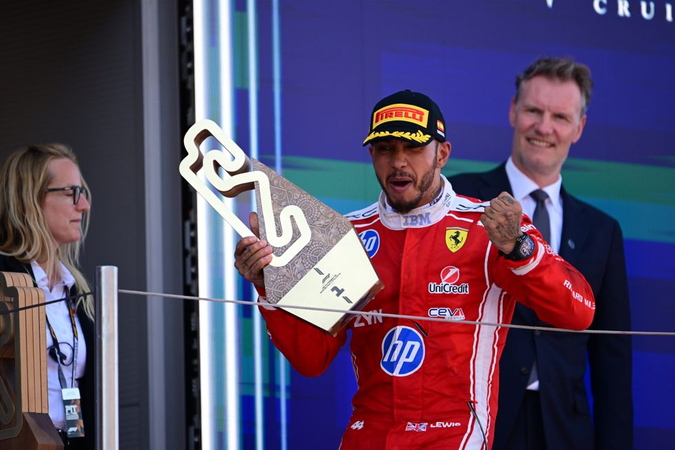 Lewis Hamilton is a man on the up after clinching his first win with Ferrari at the Spanish Grand Prix