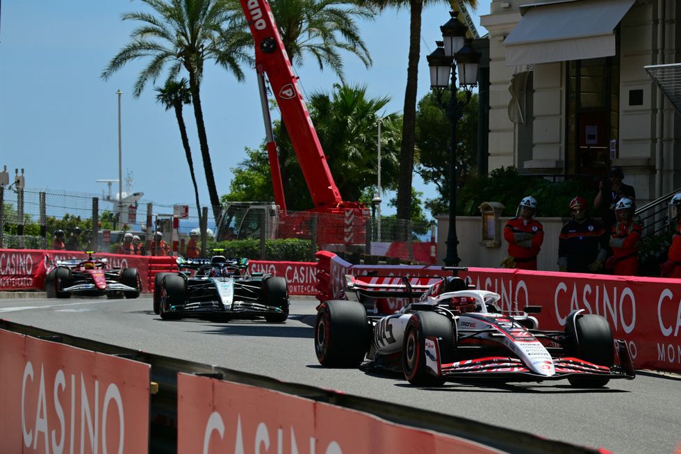 Lewis Hamilton, Kimi Antonelli and Esteban Ocon