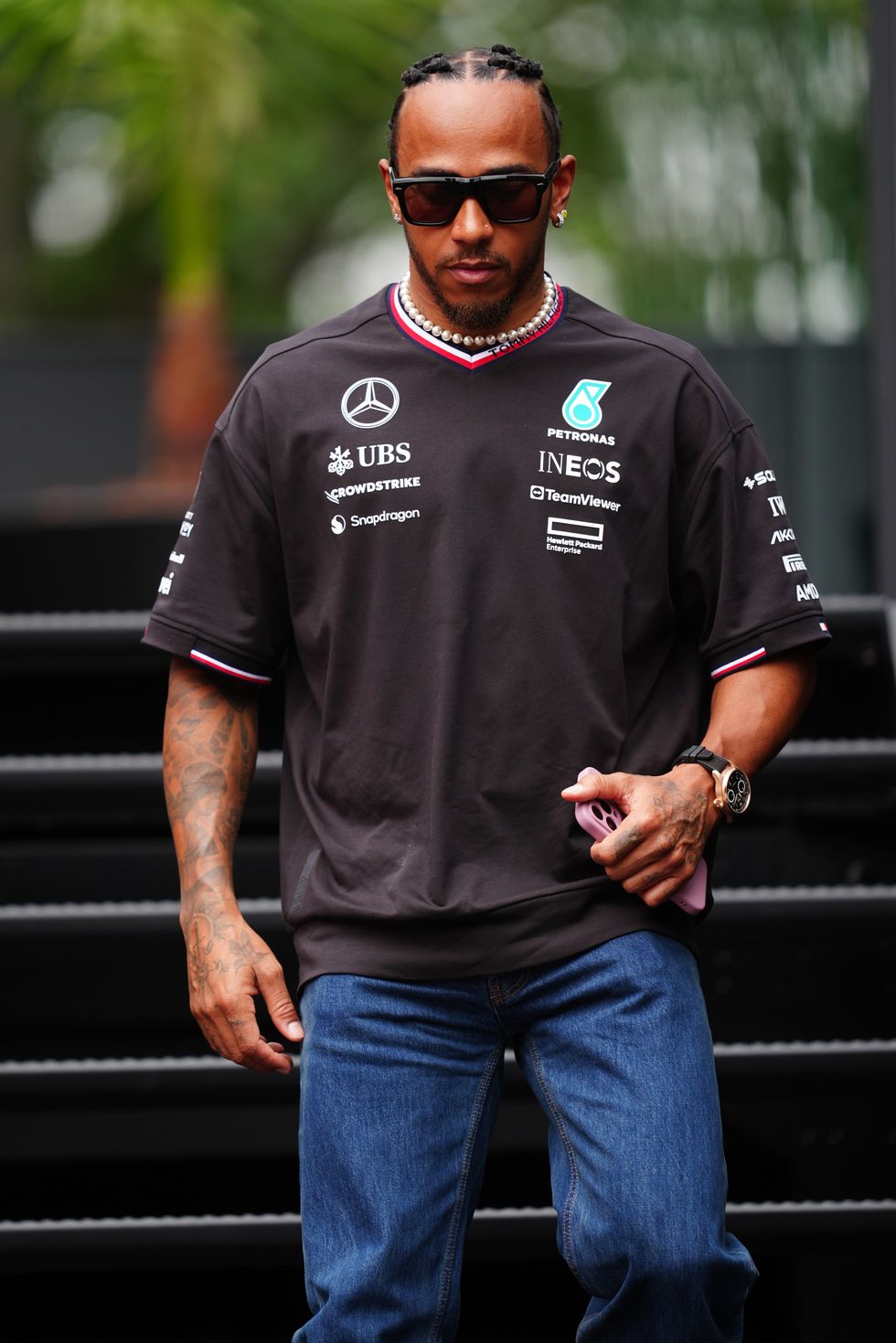 Lewis Hamilton qualified eighth