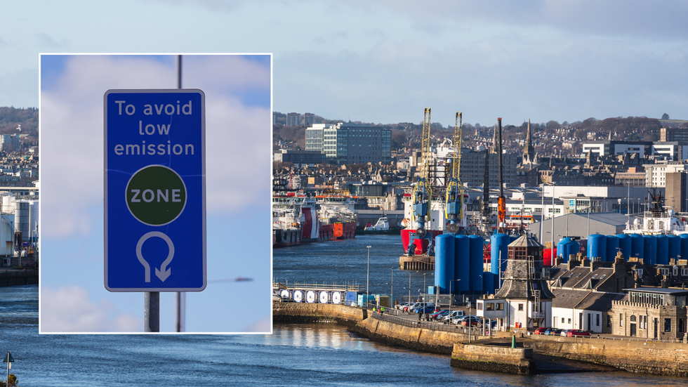 LEZ sign and Aberdeen photo