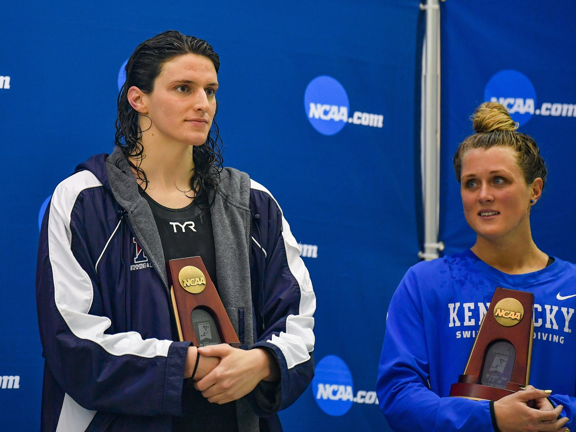 Lia Thomas and Riley Gaines