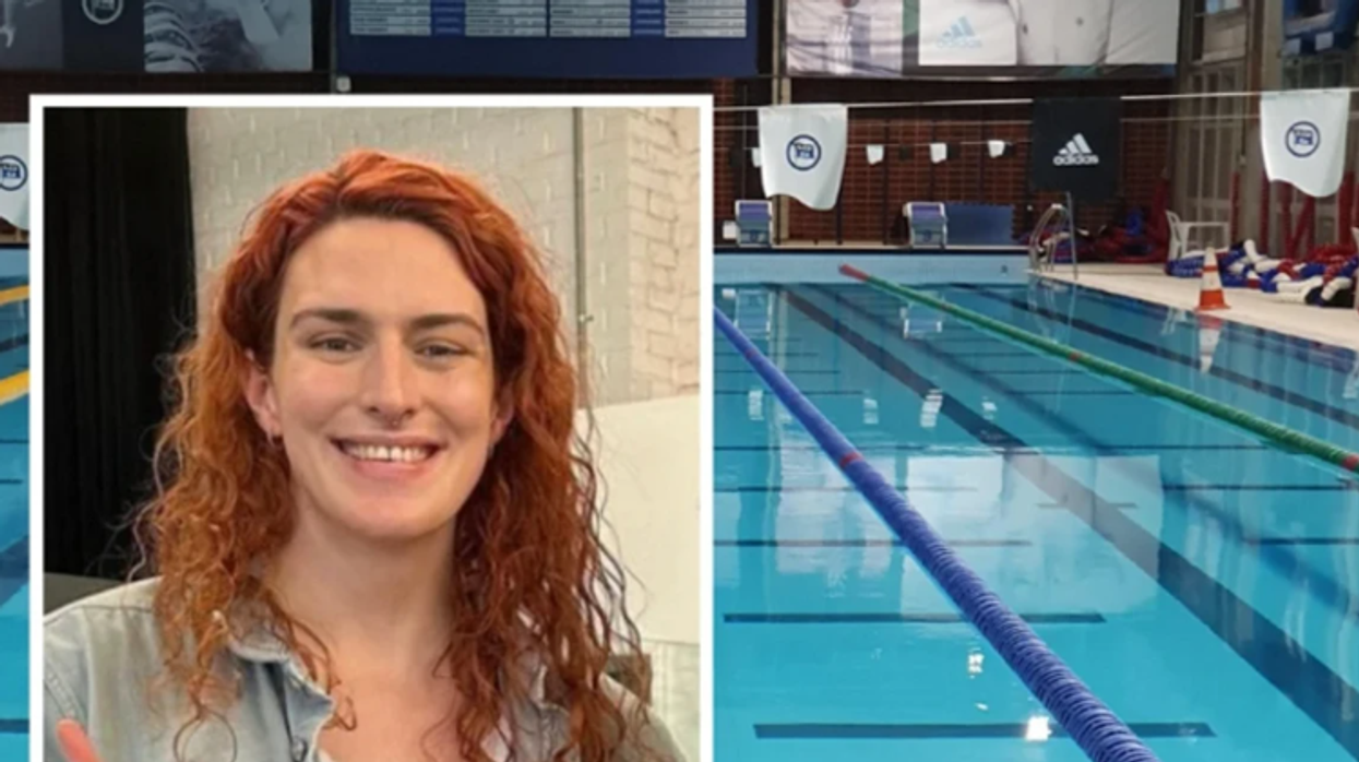 Lia Thomas swimming
