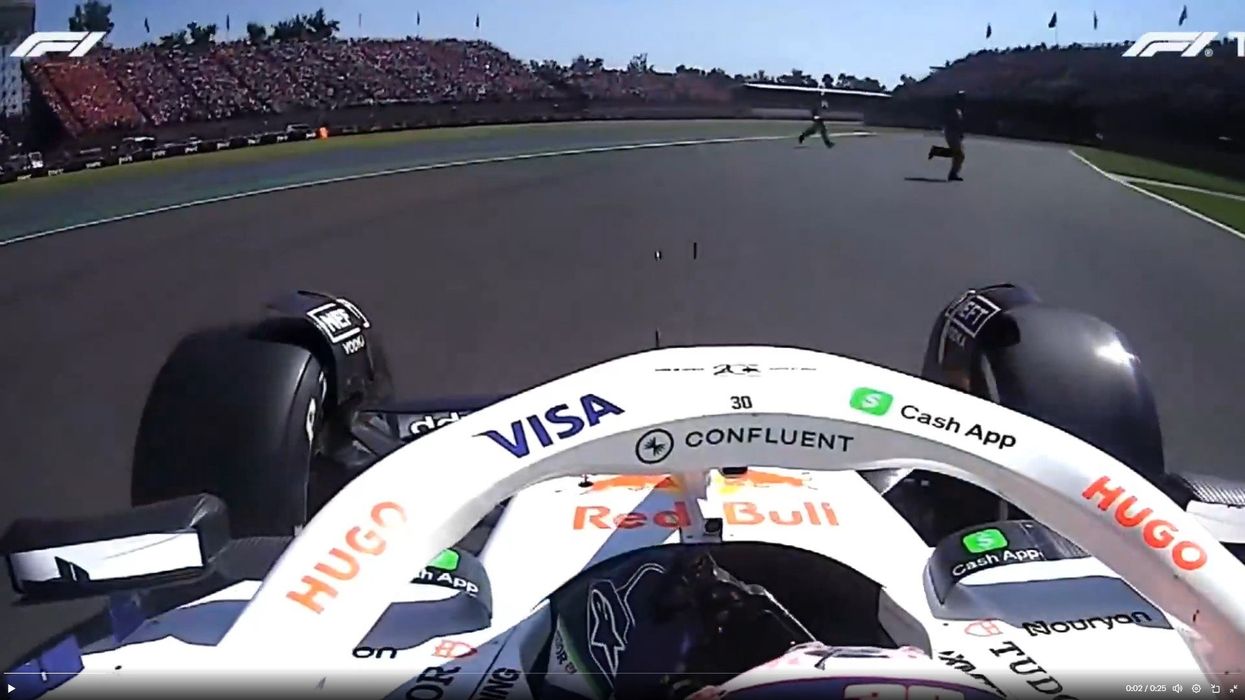 Liam Lawson narrowly escaped disaster at the Mexican Grand Prix on Sunday after coming within yards of colliding with two race marshals who had ventured onto the live circuit to clear debris