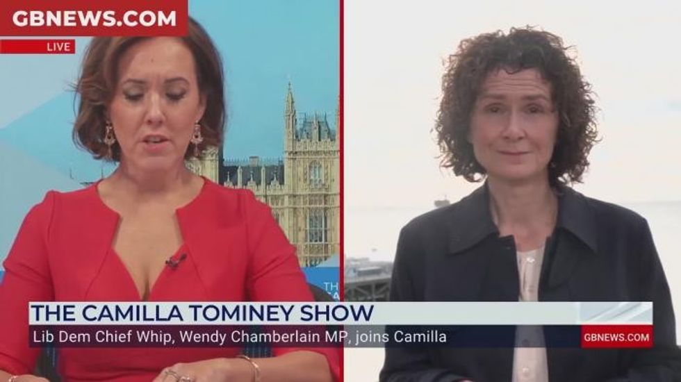 Lib Dem MP REFUSES to give straight answer on whether women can have penises as she accuses Camilla Tominey of 'gotcha' question in GB News grilling