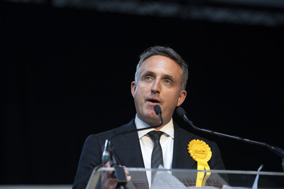 Liberal Democrat candidate Alex Cole Hamilton speaks after he held his seat for Edinburgh Western at the Parliamentary Elections at Ingliston Highland Centre.