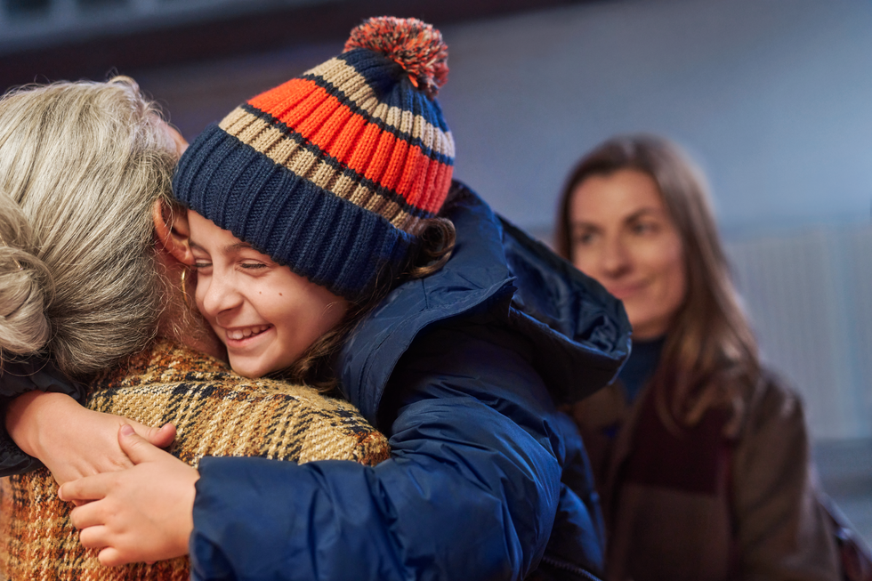 Lidl Christmas advert: Child hugging relative