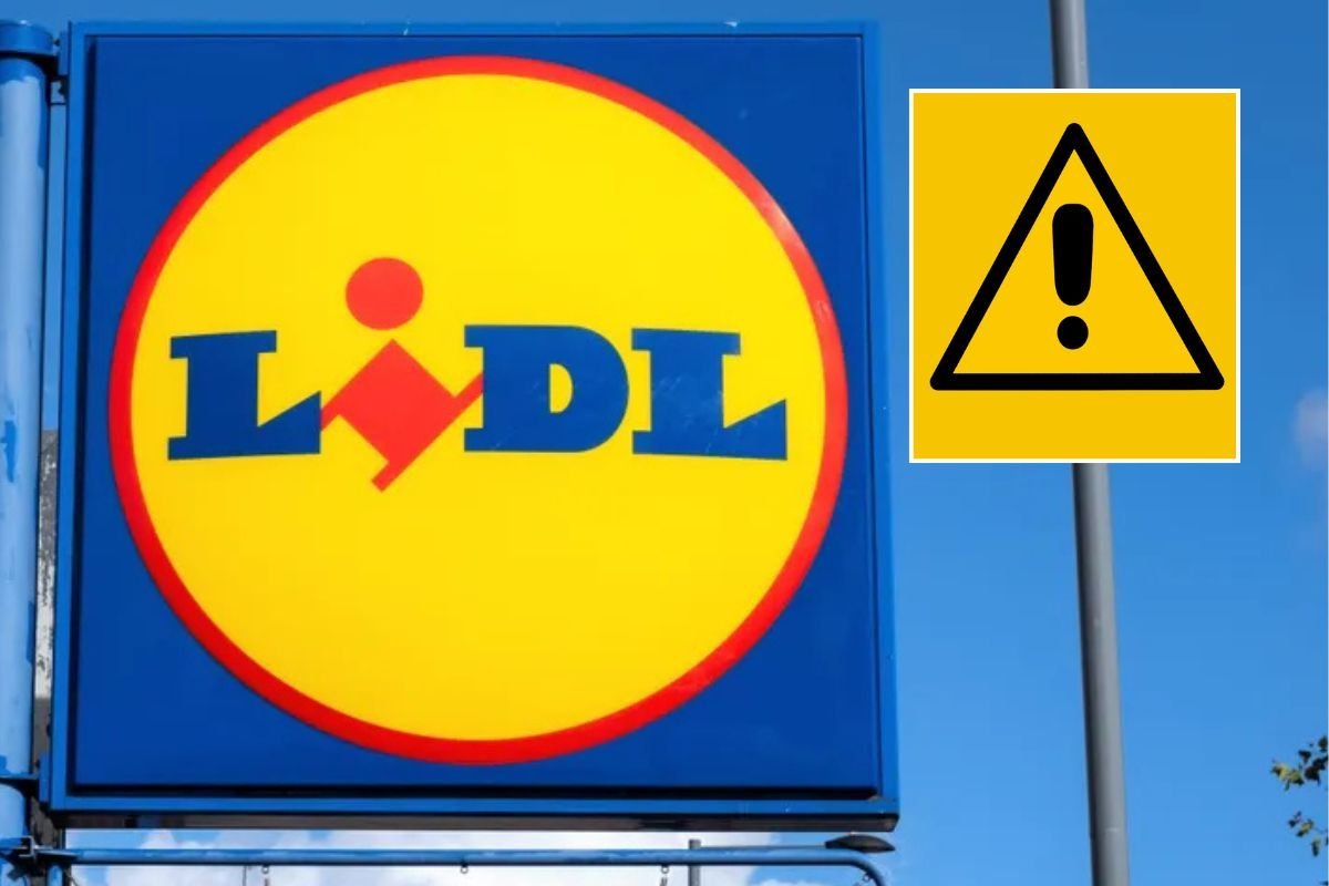 Lidl store sign / Warning sign