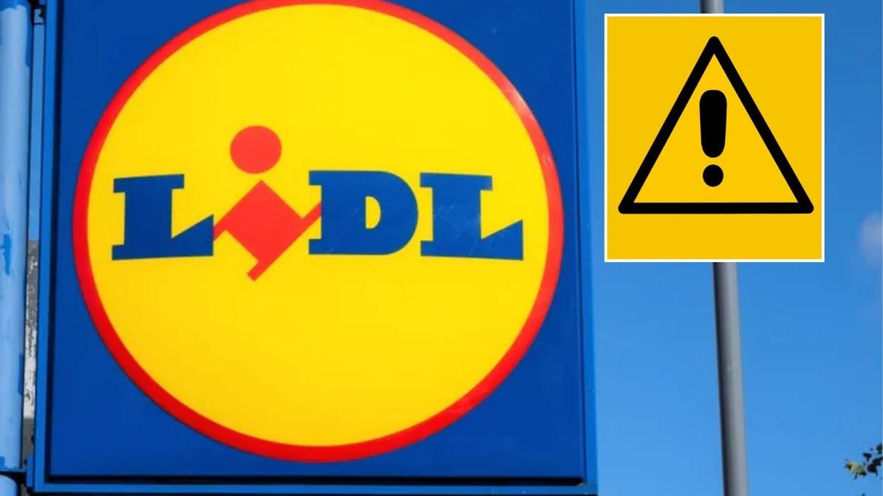 Lidl store sign / Warning sign