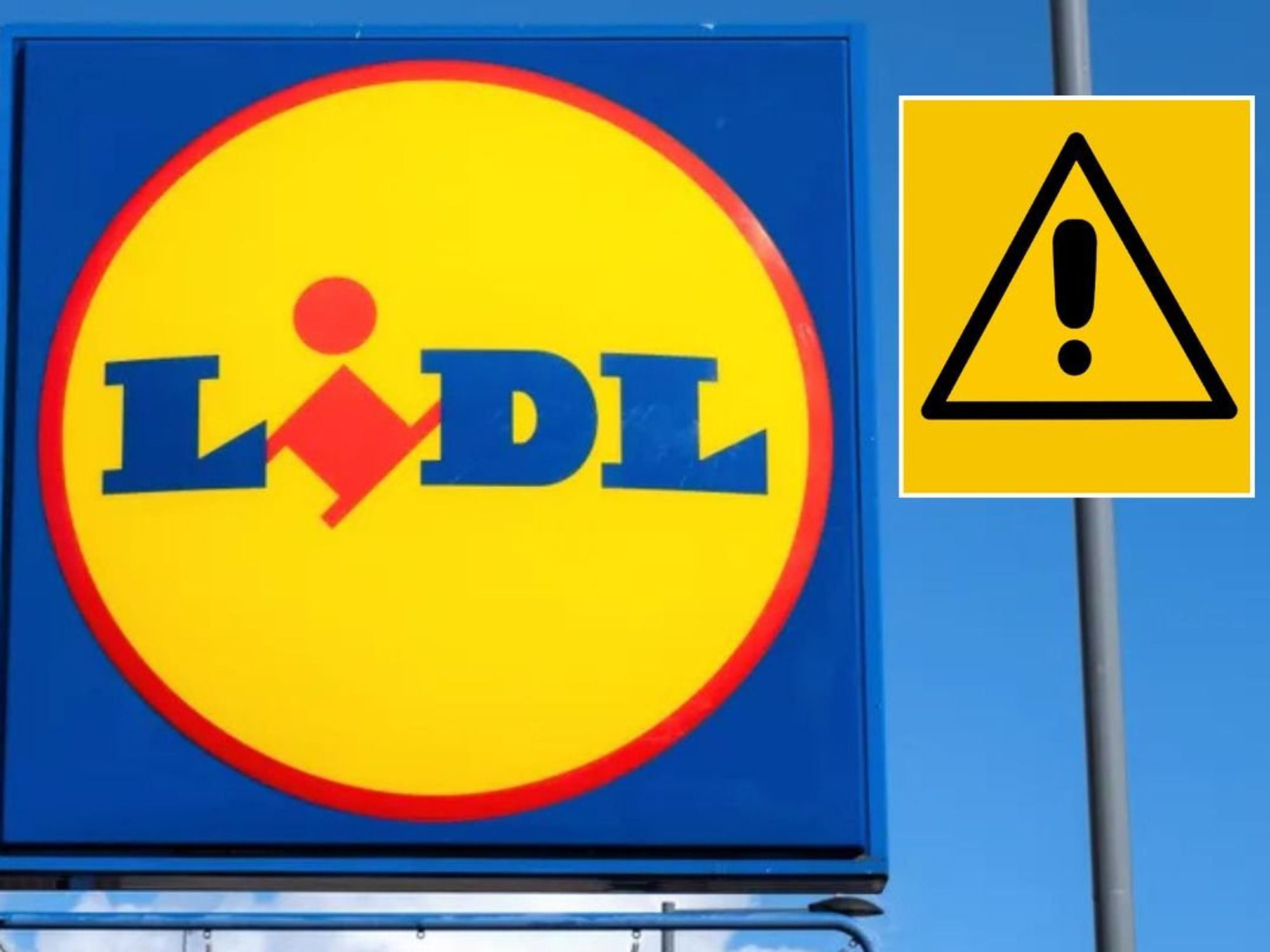 Lidl store sign / Warning sign