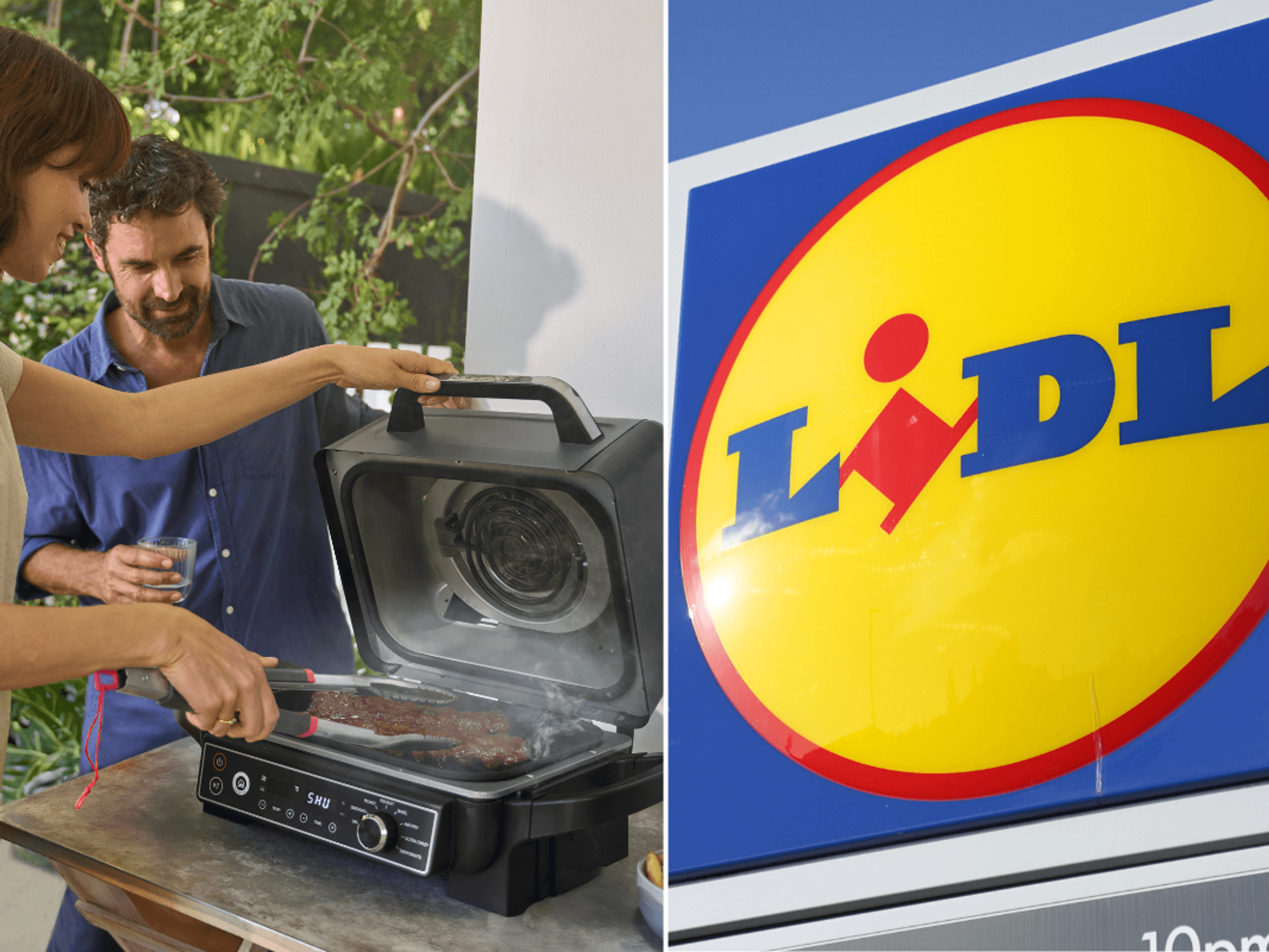 Lidl suitcase BBQ / Lidl store sign