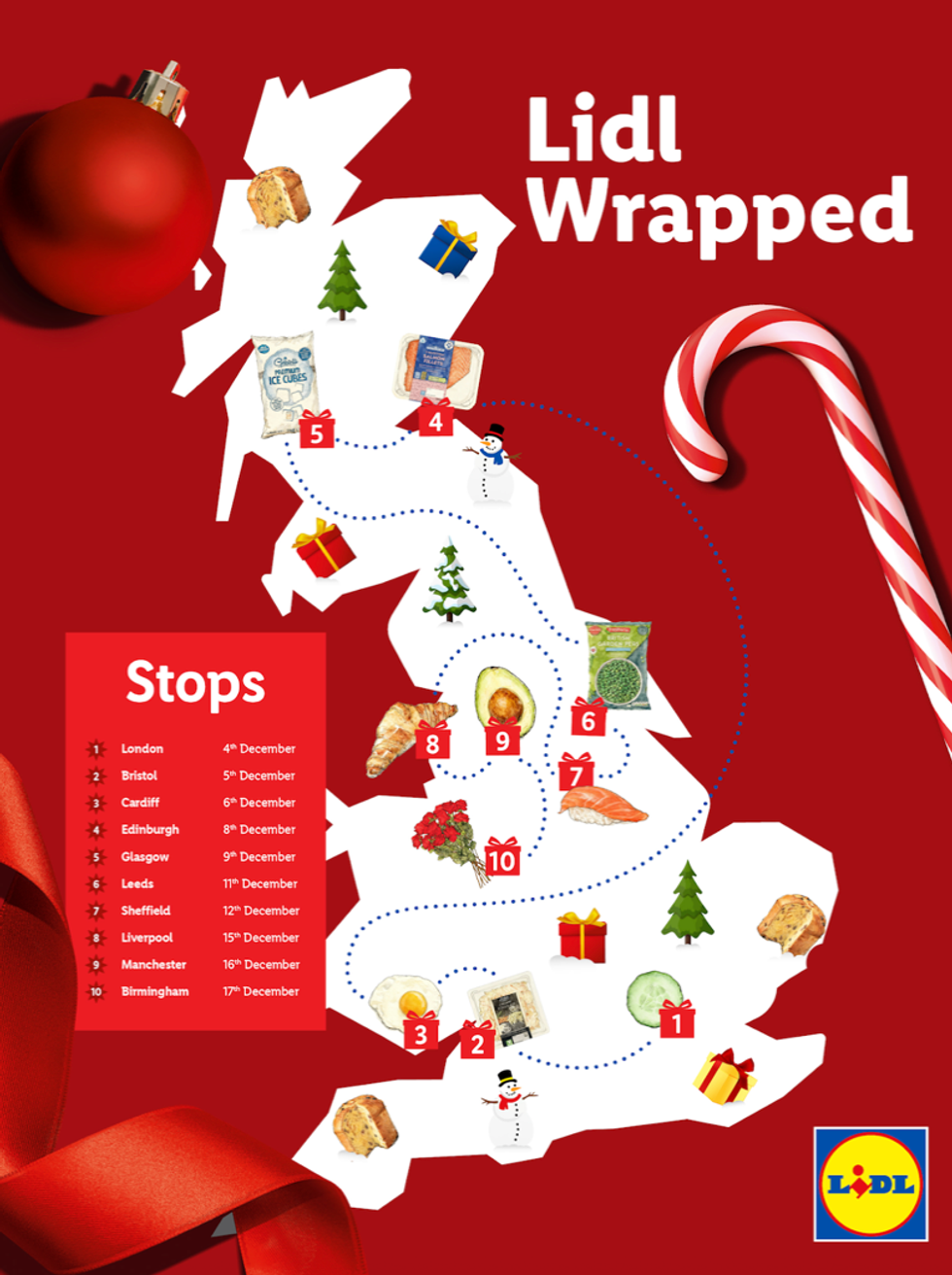 'Lidl Wrapped' pop-up map