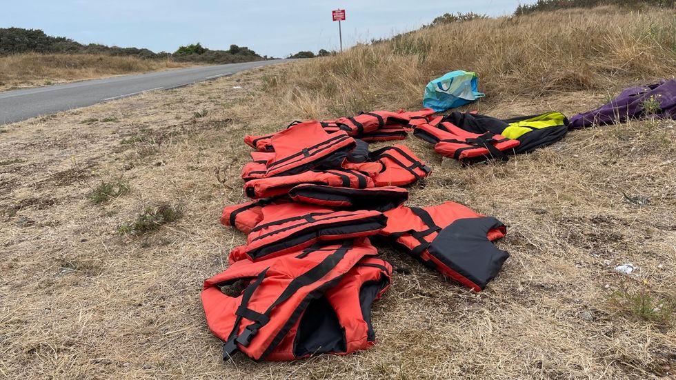 Lifejackets waiting to be grabbed for the next attempt to cross the Channel