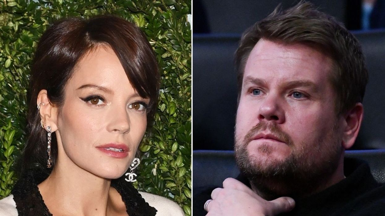 Lily Allen and James Corden