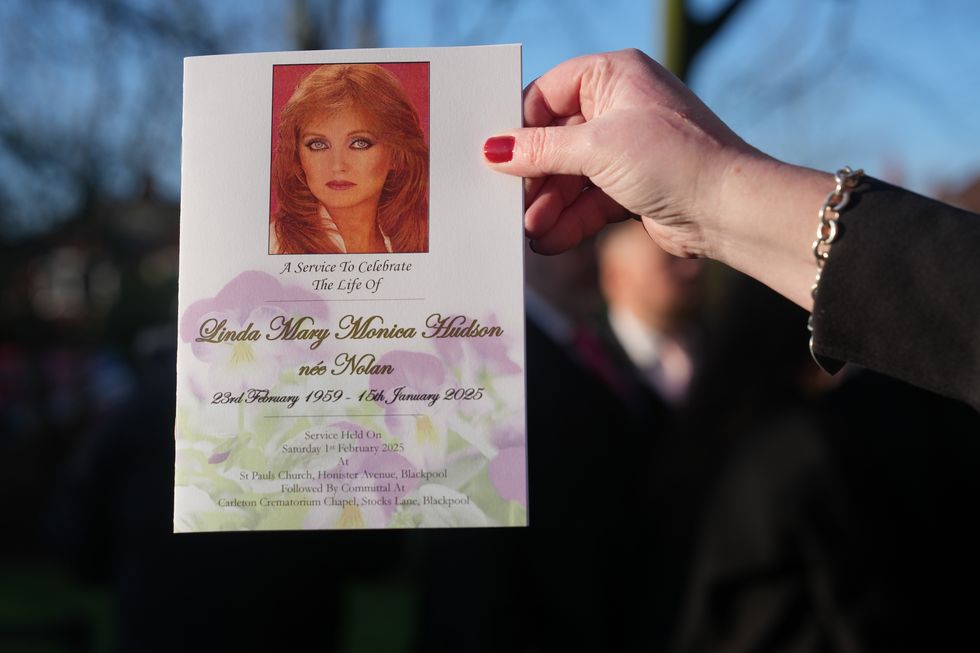 Linda Nolan funeral programme