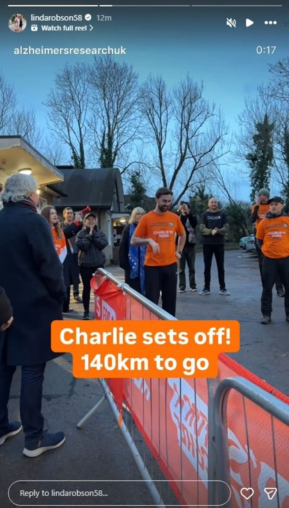 Linda Robson was in attendance for Charlie's charity challenge
