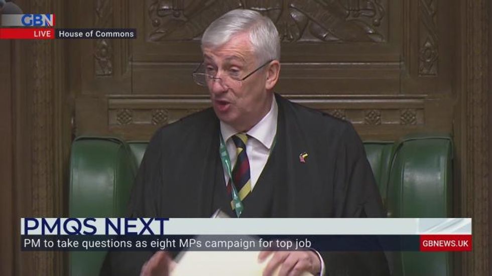 PMQs live: Lindsay Hoyle loses voice as he kicks out two MPs in heated opening