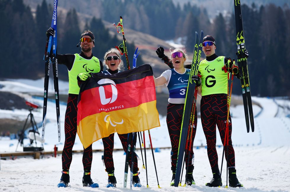 Linn Kazmaier and Florian Baumann won silver for Germany