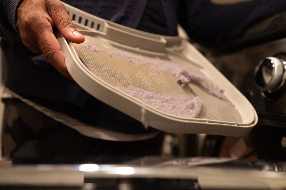 Lint in a tumble dryer