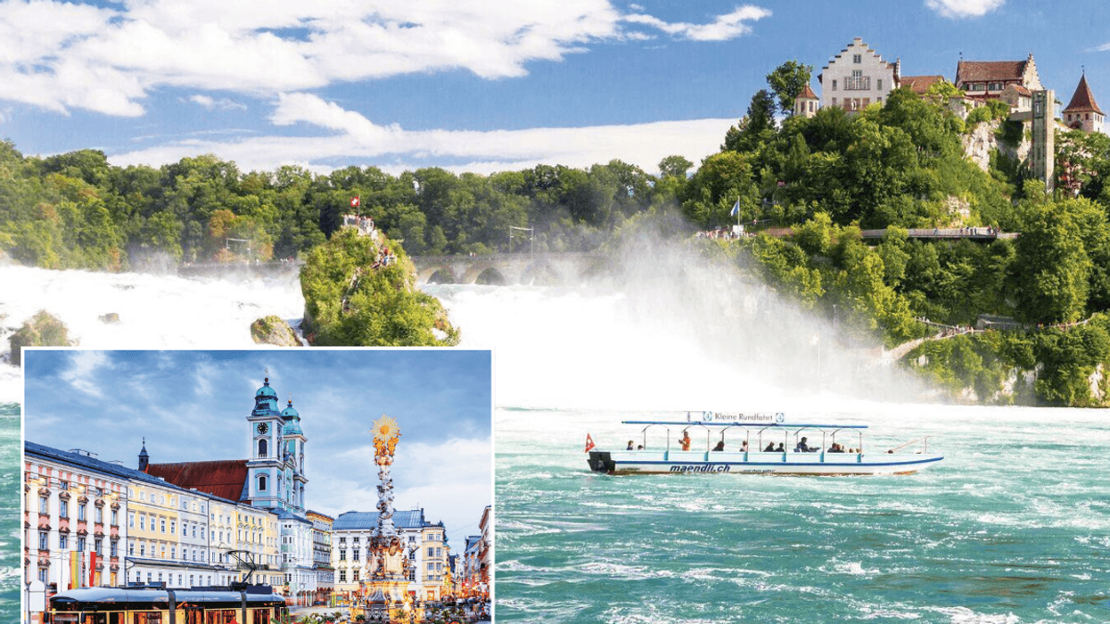Linz city tour / Rhine Europe's biggest waterfall