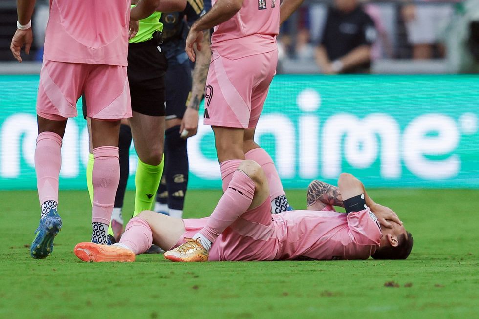 Lionel Messi had to come off against Philadelphia Union with a hamstring injury