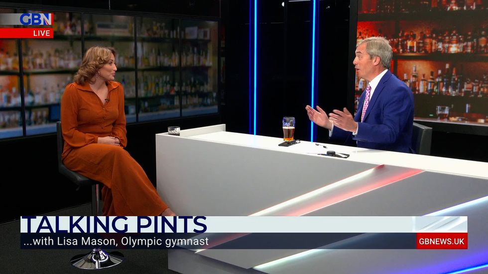 Lisa Mason and Nigel Farage