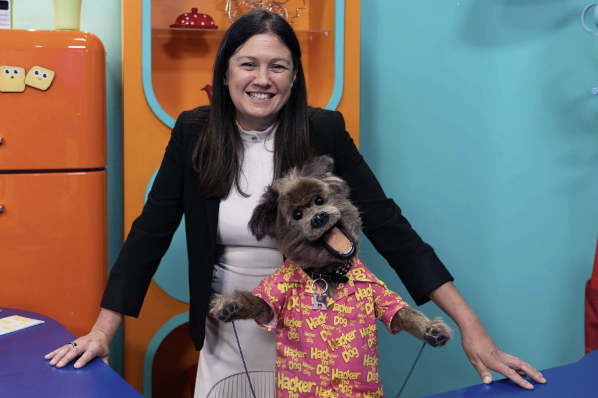 Lisa Nandy and Hacker T Dog