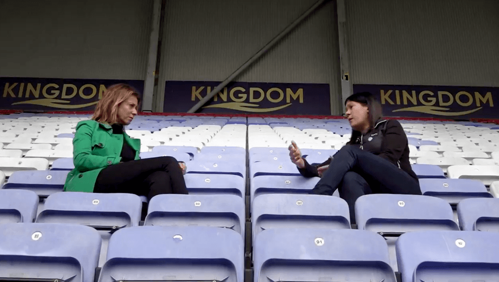 Lisa Nandy being interviewed on GB News