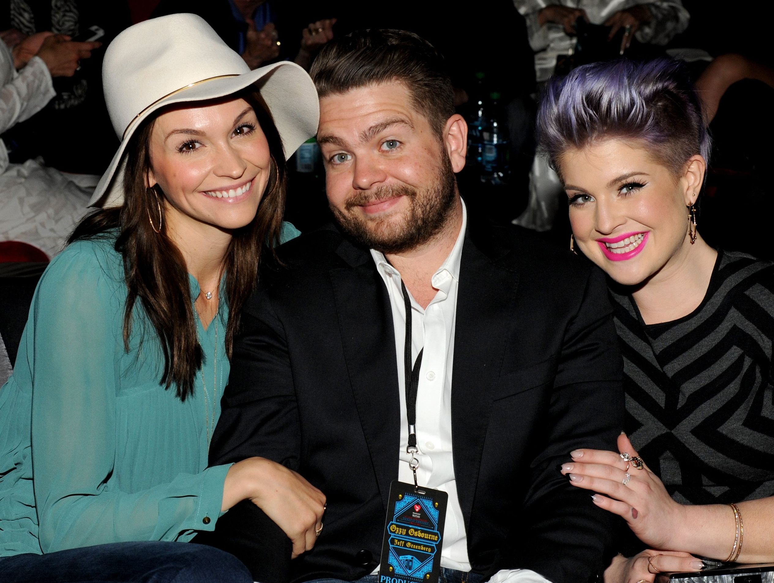 Lisa Stelly, Jack Osbourne and Kelly Osbourne in 2014