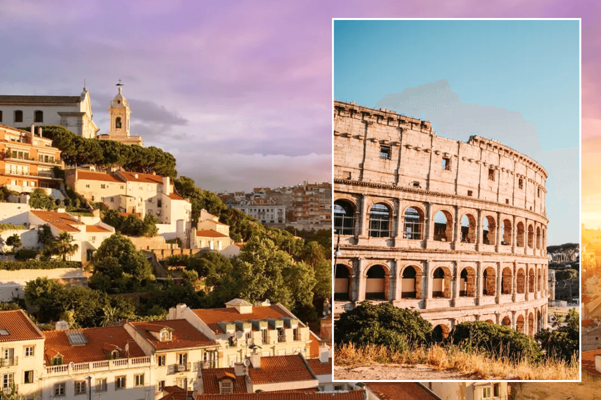 Lisbon / Coliseum in Rome Italy