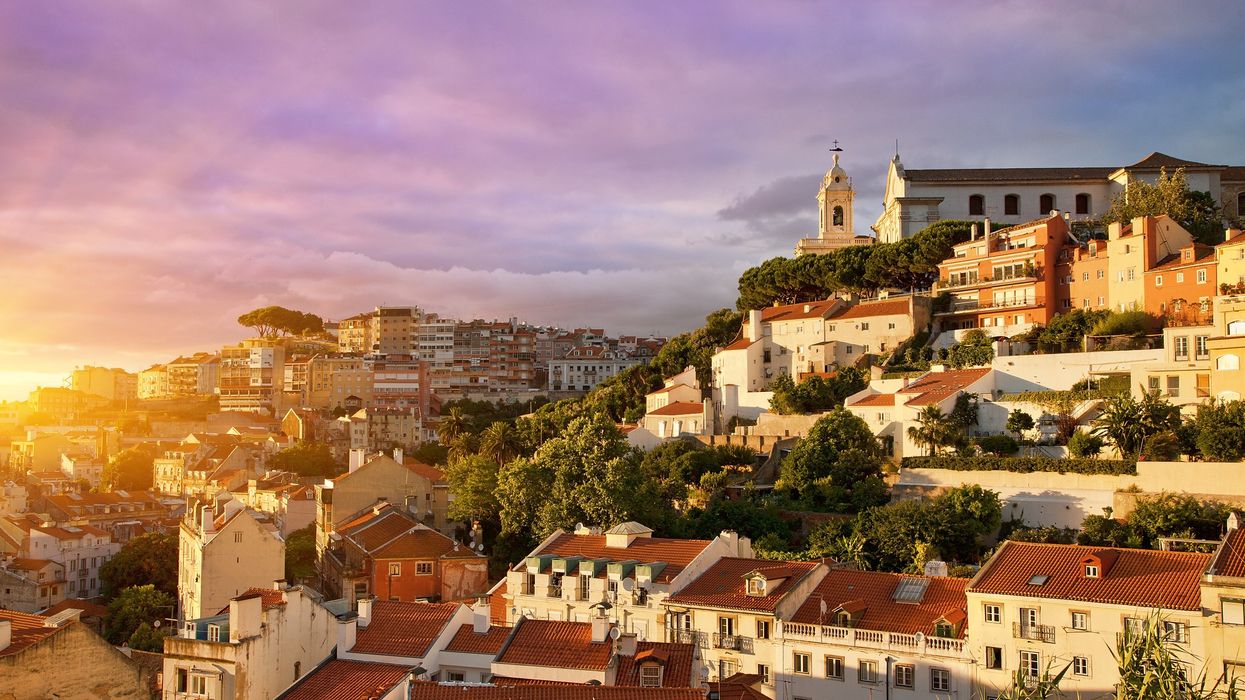 Lisbon Old Town at sunset