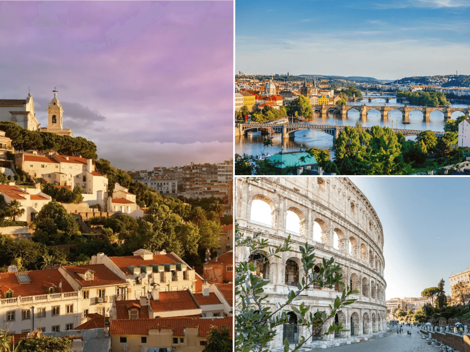 Lisbon, Portugal / Prague / Rome