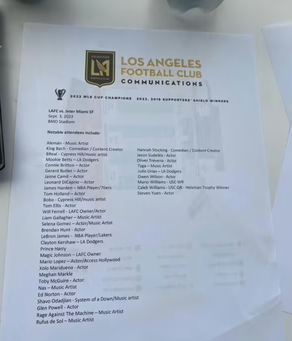 List of notable attendees