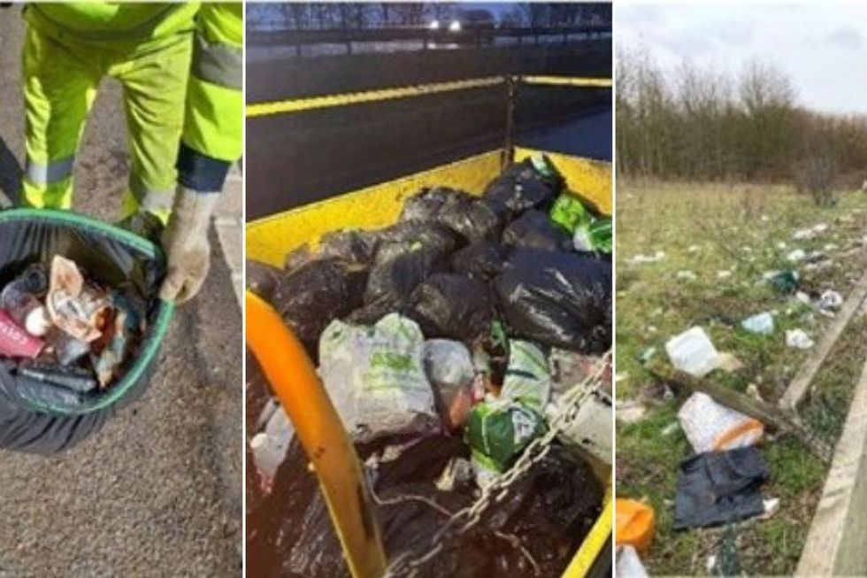 Litter collected by National Highways