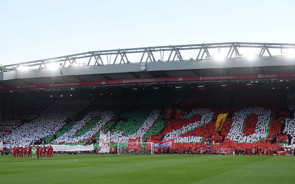 Liverpool fans came together to portray a touching tribute to Diogo Jota