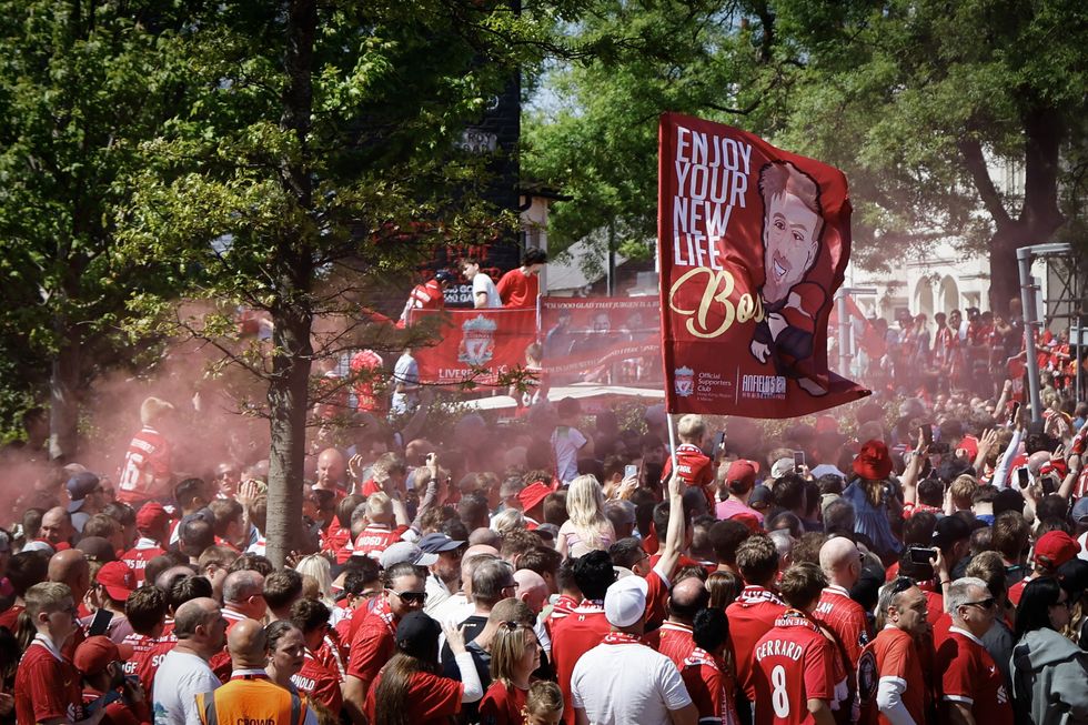 Liverpool fans packed the streets outside Anfield
