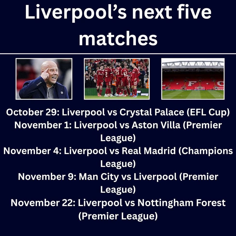 Liverpool next matches October 25 2025