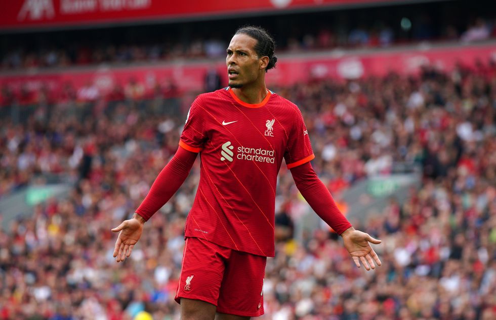 Liverpool's Virgil van Dijk at Anfield, Liverpool