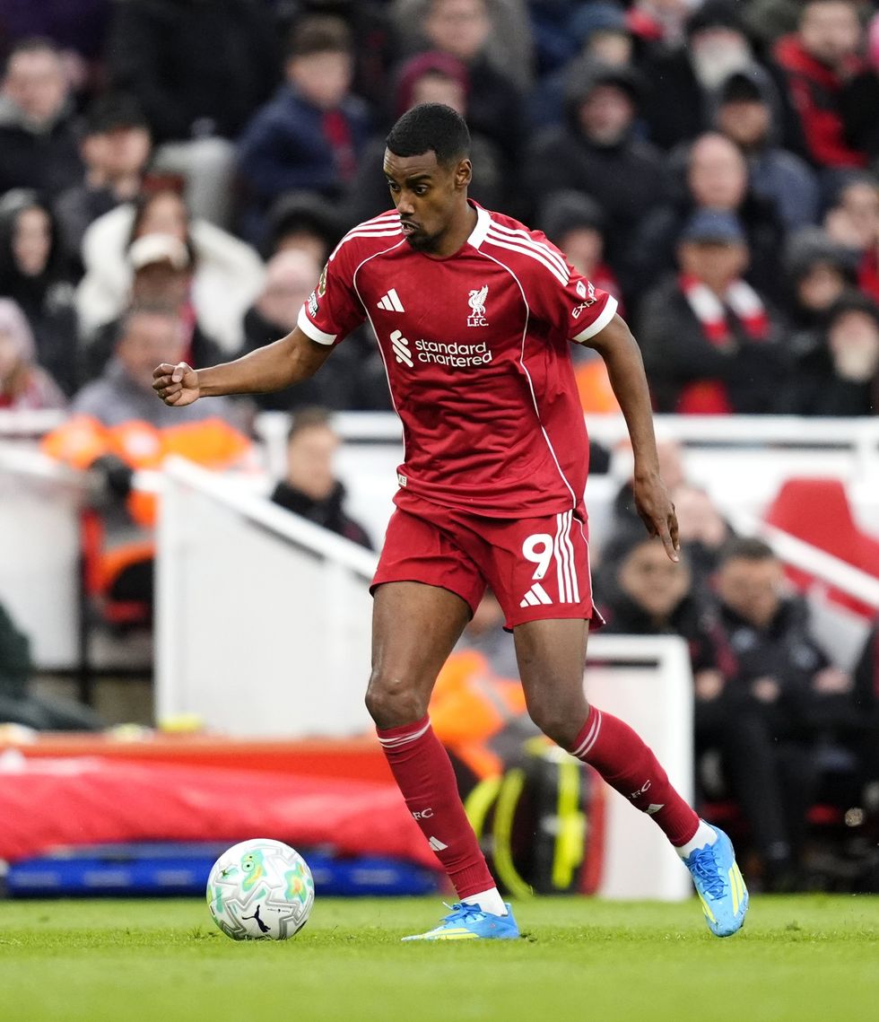 Liverpool will travel to Old Trafford on Sunday without a single recognised striker after Alexander Isak was ruled out through a groin problem picked up during training this week
