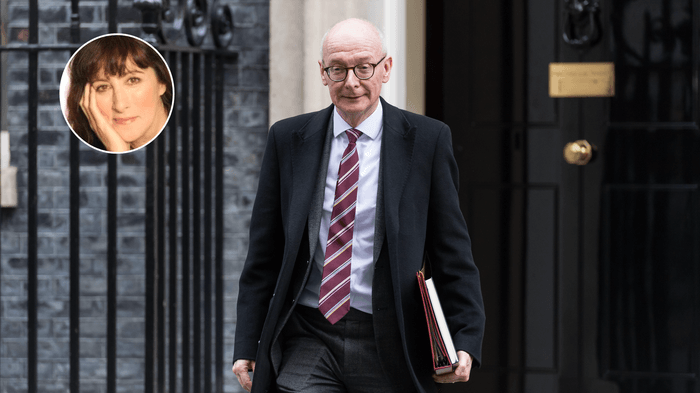 Liz Barclay (left),  Pat McFadden (right)