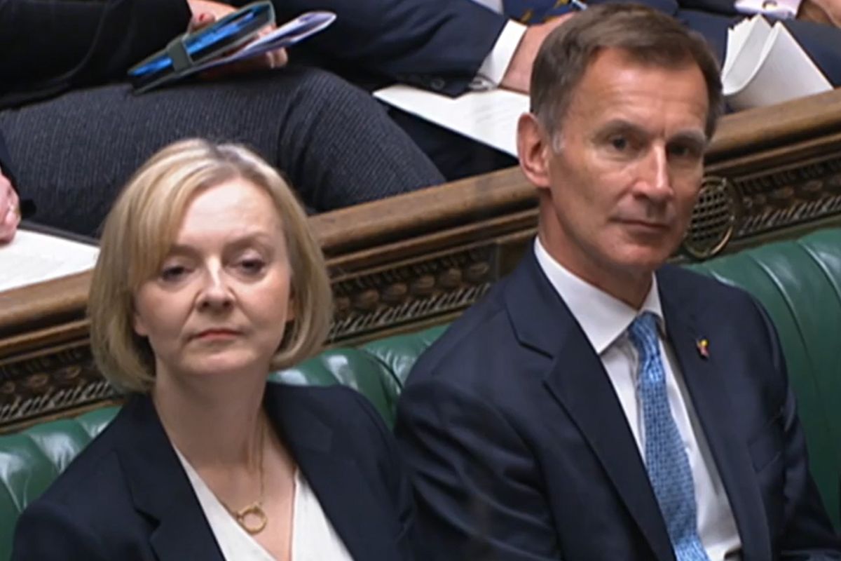 Liz Truss and Jeremy Hunt in the Commons