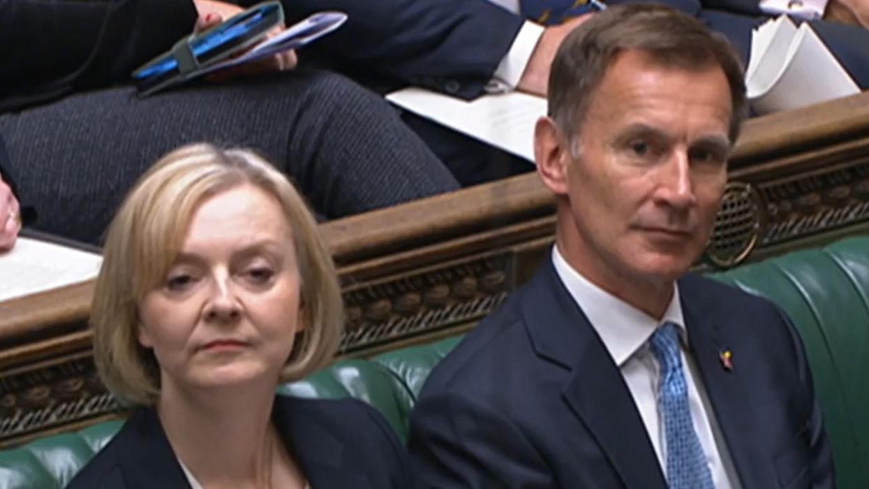 Liz Truss and Jeremy Hunt in the Commons