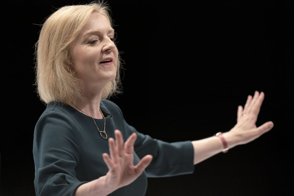 Liz Truss during a hustings event in Perth, Scotland