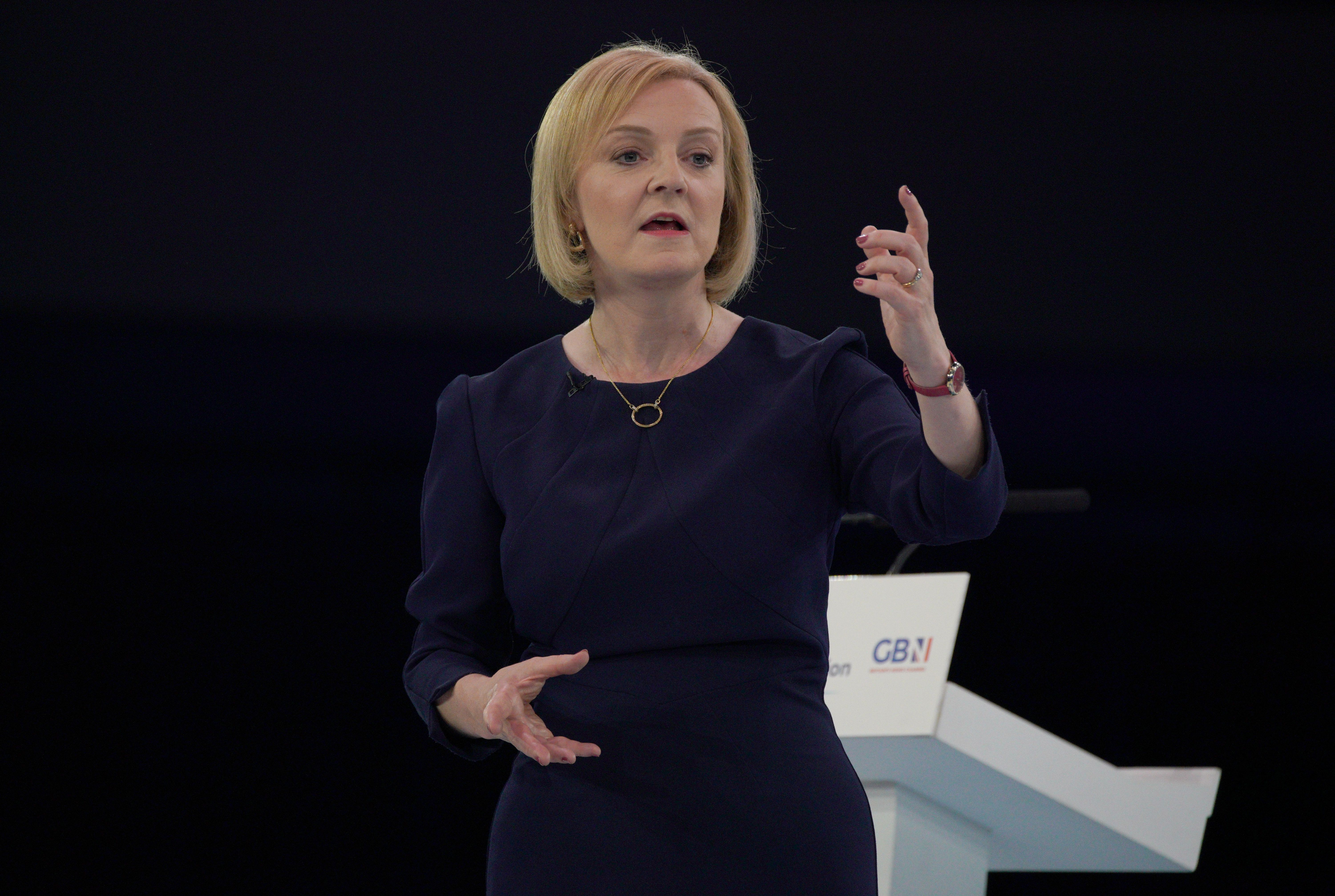 Liz Truss during the Tory Manchester hustings, hosted by GB News