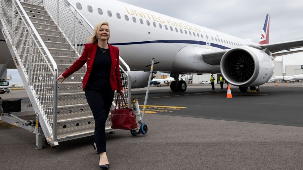 Liz Truss opted to use a private jet during a visit to Australia