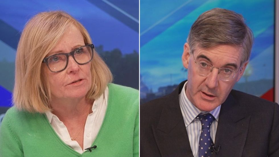 Liz Webster and Jacob Rees-Mogg